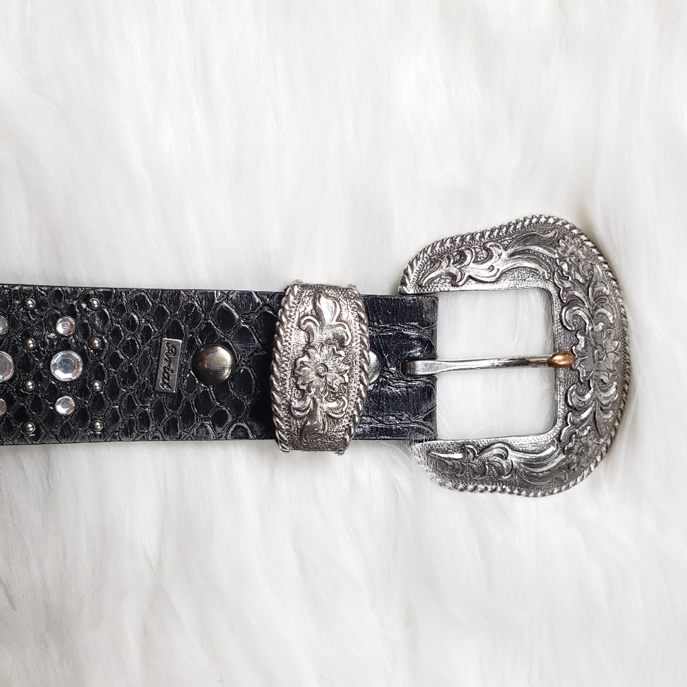 Ariat VTG Womens Western Rhinestone Leather Belt - Picture 2 of 8